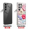 Для Samsung S24 S22 Ultra Plus S23 S21 S20 Fe A55 A35 A25 A15 A54 A34 A53 5g Рельефная картина маслом с цветочным узором Противоударный жесткий тонкий чехол для ПК