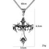 Vintage Flame Cross Pendant 60CM Chain Necklace For Men Women Jewelry Accessories Wholesale Drop Shipping