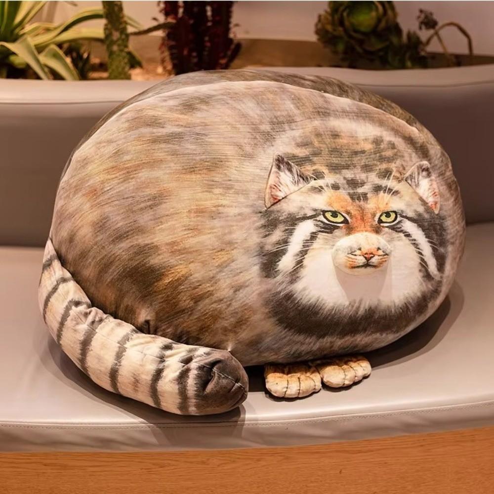 Super Soft Cat Plush Toy Lifelike Simulation Cat Pillow Kawaii Pallas Cat Toy Children Gifts