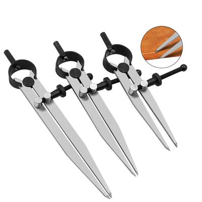 Регулируемый кожаный компас запираемый разделитель из углеродистой стали крыло биговщик DIY кожевенное ремесло вращающаяся линия разметочный калибр штангенциркуль инструмент