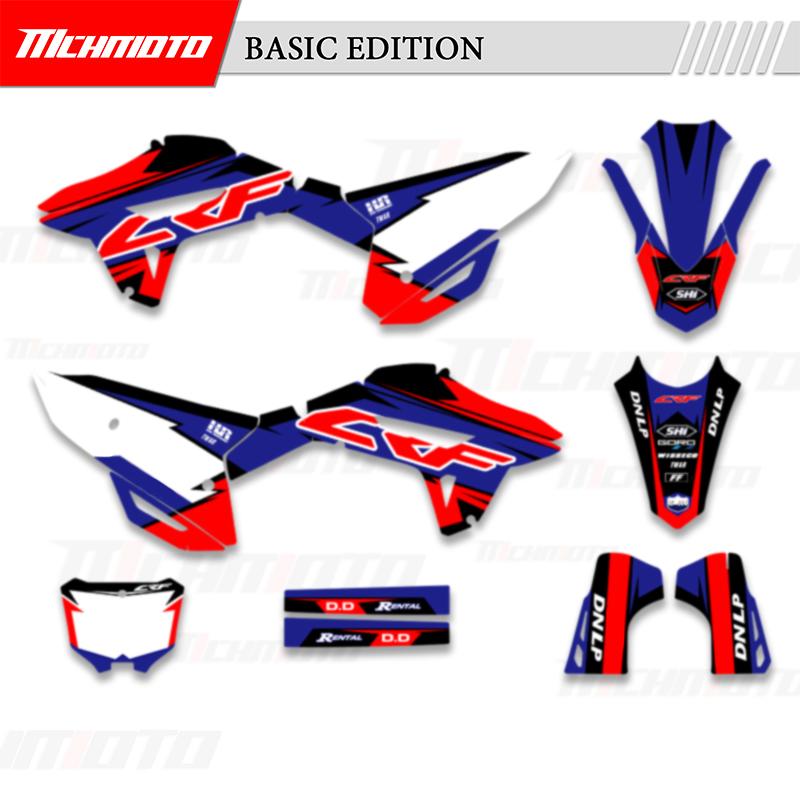 MCHMFG For HONDA CRF 450 450R    CRF 250 250R   2024 Full Graphics Decals Stickers Motorcycle Background