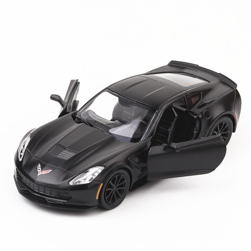 Chevrolet Corvette C7 Grand Sport Симуляция Литая модель и игрушечный автомобиль Машинка с инерционным механизмом и открывающимися дверями RMZ city 1:36 Металлических Моделей Суперкаров