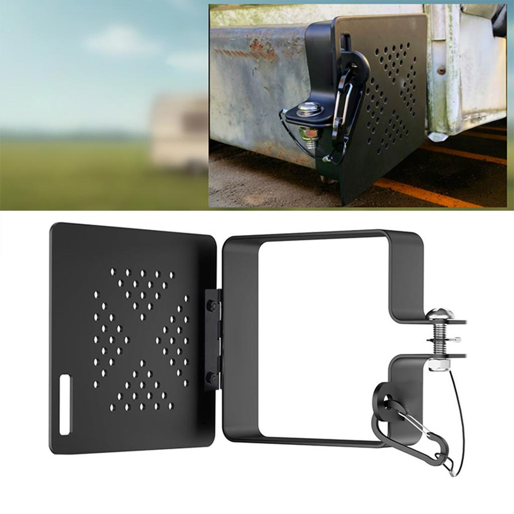 Алюминиевая торцевая заглушка бампера для квадратного бампера 4x4 дюйма с вентиляционными отверстиями, упрощенная защитная крышка для хранения шланга канализации кемпера с откидной дверцей