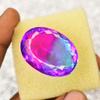 Stunning Lab Created Bi-Color Sapphire 97.65 Ct Oval Certified Loose Gemstone