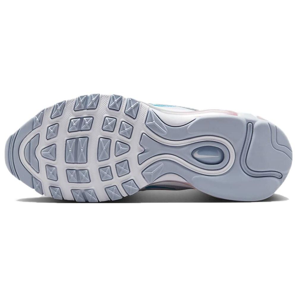 Nike Air Max 97 SE GS Bright Colors! Kids Sneakers White Active-Fuchsia Blue-Whisper DV7550-100