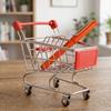 Mini compact size Toy Hand Trolley Simulation Cart  Office sundry arrangement