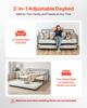 VEVOR Full Size Daybed Frame, Day Bed with Trundle, Heavy Duty Metal Platform Bed Frame, Full Daybed with Metal Slats Support for Living Room