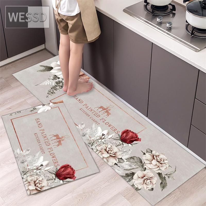 Набор ковриков для кухни в фермерском стиле 40X60CM 40X120CM, комплект из 2 предметов, коврик для ванной комнаты, нескользящий впитывающий моющийся коврик для дома