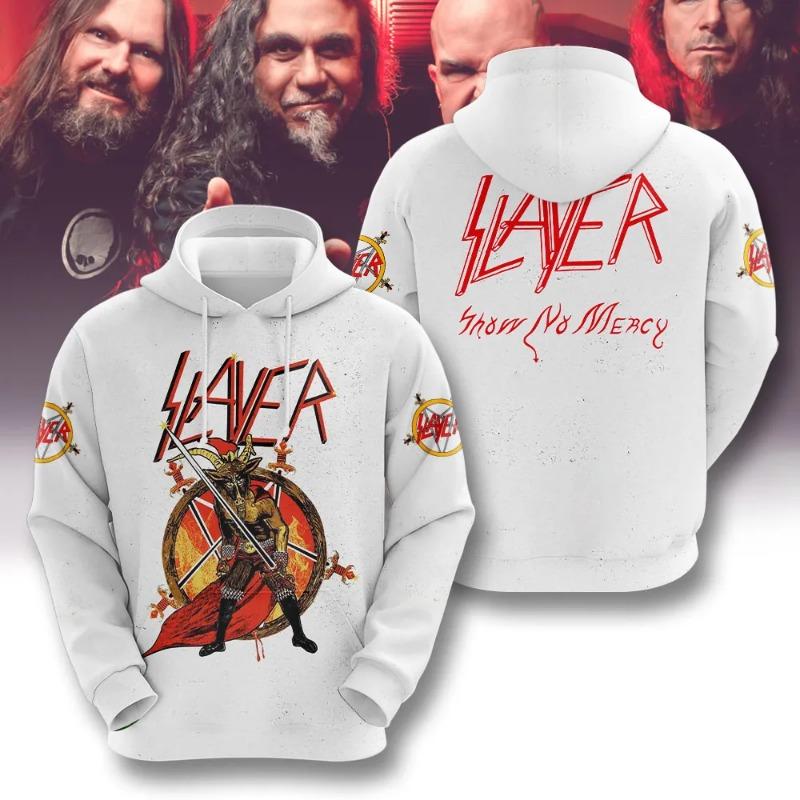Модные Мужские Худи Свитшоты Рок-группы Slayer 3D-печать Мужской Хип-хоп Спортивный костюм Пуловер Оверсайз Уличная одежда Худи Y2k