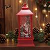 Durable Plastic Indoor Holiday Lighting Christmas Lantern with LED Flickering Flameless Candle, Vintage Reusable Party Favors Tabletop Ornament