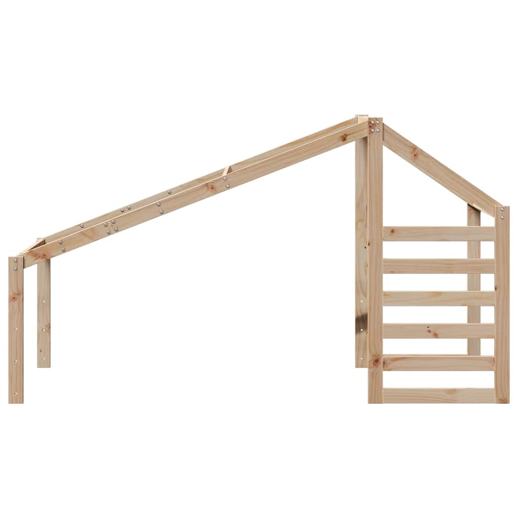 Kids Bed Canopy 188 x 82 x 113 cm Solid Pine Wood