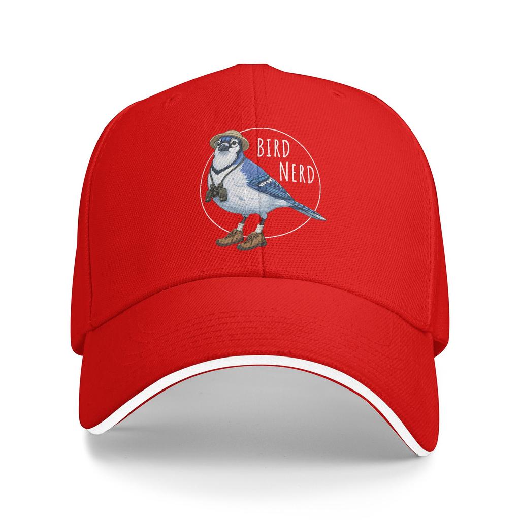 Bird Nerd Blue Jay Bird Watching Birding Lover Watcher Casual Baseball Cap Summer Trucker Hat Hats Unisex Unisex Baseball Caps