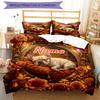 3PC Custom Name "Floral Frame Dog" Bedding Set Printed  Bedding Set Duvet Cover Closure Includes 1 Duvet Cover & 27 Pillowcases for Bedroom
