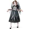 Cosplay color Halloween party costume adult zombie skeleton print fallen angel dress mesh dress