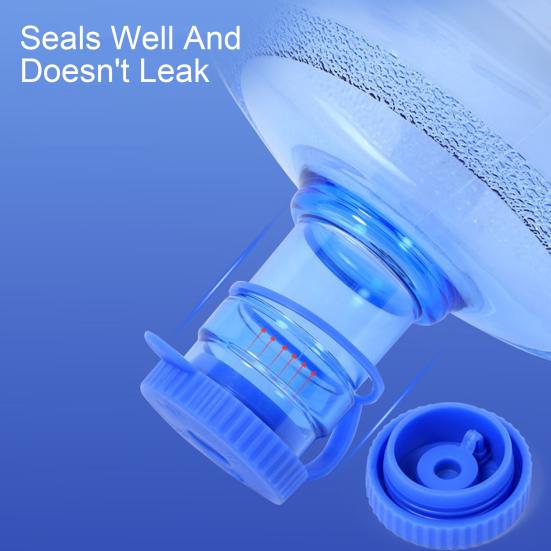 2Pcs 5 Gallon Water Jug Silicone Lid Food-Grade Bucket Cover BPA-Free Sealed Bucket Cap Easy Install Leak-Proof Replacement Cap