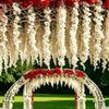 Bushy Artificial Flower Garland 250cm Wisteria Vine Flower New Hanging Rattan Flower  Homes Wedding