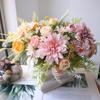Silk Material Silk Dahlia Hydrangeas Design Fake Silk Flowers Party Wedding Decor Home Decor