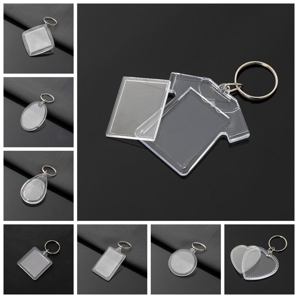 Прозрачный фотобрелок прямоугольная рамка для фотографий брелок модная пустая рамка брелок для девочек подарок