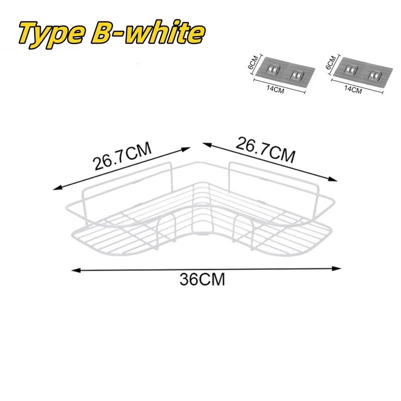 1/2 шт. металлическая полка для ванной комнаты без сверления, металлическая угловая полка, полка для хранения душа, кронштейн, органайзер для аксессуаров для ванной комнаты, полка для шампуня