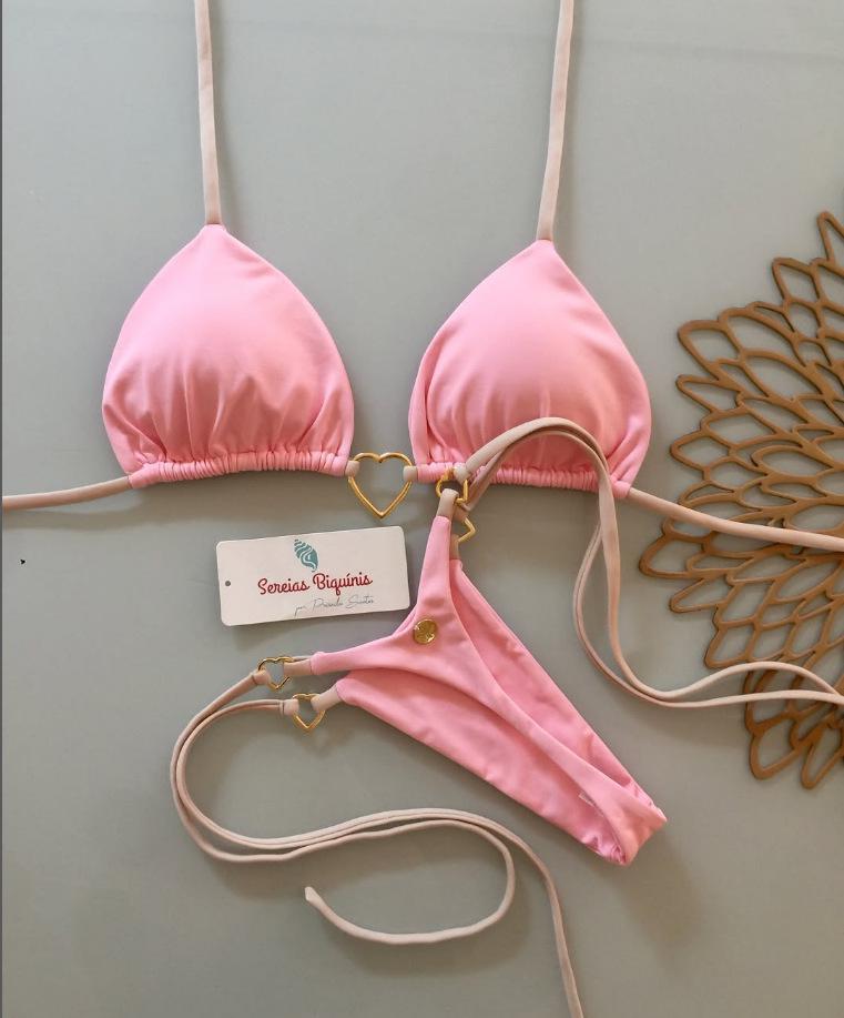 Металлический декор халтер бикини 2025: Европейский и американский стиль, пуш-ап, бразильский крой, однотонный.