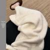 Женские широкополые брюки из шерсти цвета Off-White: Осень/Зима 2026. С высокой талией, с плюшевой подкладкой, свободные, прямого кроя, для миниатюрных, повседневный стиль.