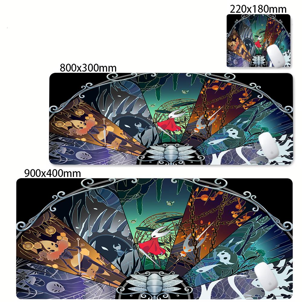 Large PC Rubber Mousepad Gaming Stitch Edge Thicken Mouse Mat XXL Anime Hollow Knight Rubber Non-slip Keyboard Laptop Mausepads