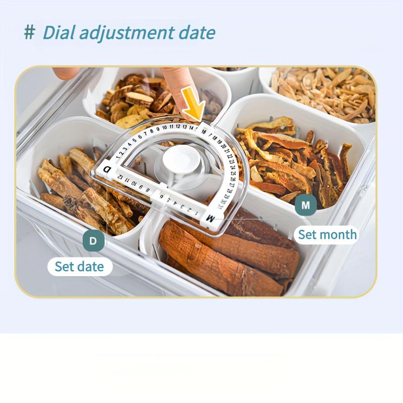 Многорешетчатый ящик для хранения свежих продуктов с крышкой, разделенный контейнер для хранения пищевых продуктов для холодильника и морозильной камеры, приправы и кухонные принадлежности