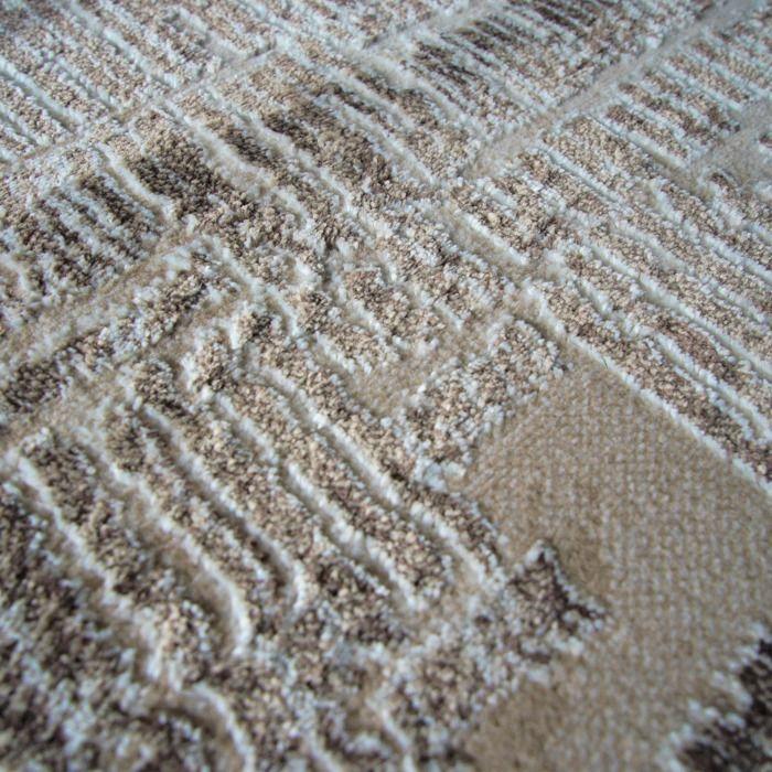 Tapis vintage motif kapla beige 120x170