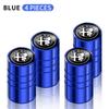 4Pcs Car logo New Round Valve Metal Auto Parts For Alfa Romeo 159 147 156 166 Giulietta Giulia Mito Stelvio Brera Spider