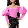 Barbie Deluxe Style Top Skirt Set for Barbie Ages JJN76 Off-Shoulder & Dolls, 4+, Pink,