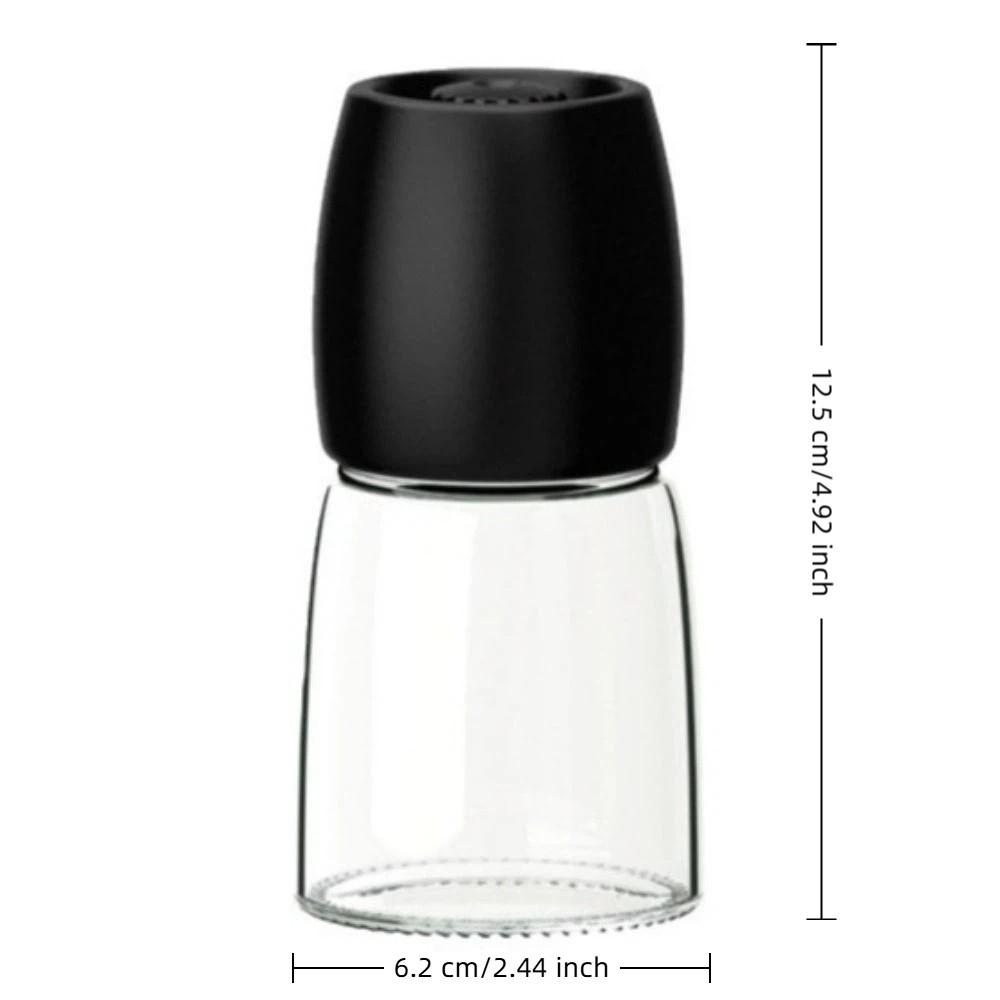 Glass Body Pepper Grinder Large Capacity Handheld Pepper Mill Mini Spice Mill Kitchen Mill