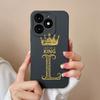 Чехол для Tecno Itel A70 Роскошный узор с короной и буквами Жидкий силикон Задняя крышка для ItelA70 A 70 Новый дизайн Продвинутое ощущение Оболочка