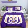 3pcs Anderlecht Design Cover Set - HD Printed Bedding with 1 Cover and 2 Pillowcases - Perfect for Home and Dorm Decor