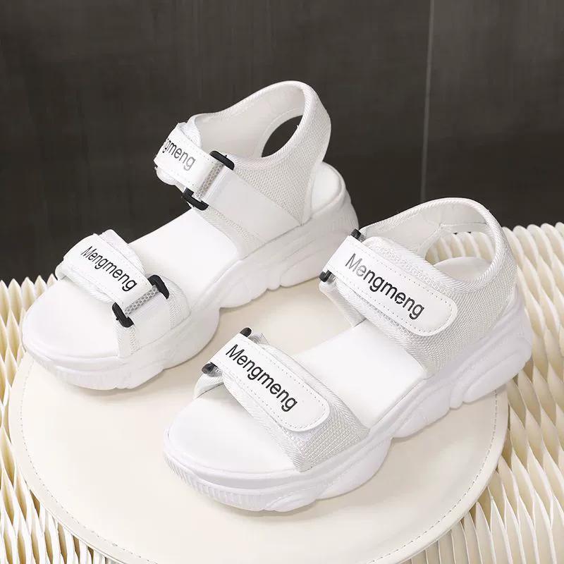 Спортивные сандалии женские летние студенческие корейская версия Wild с толстой подошвой и открытым носком пляжные модные сандалии женские