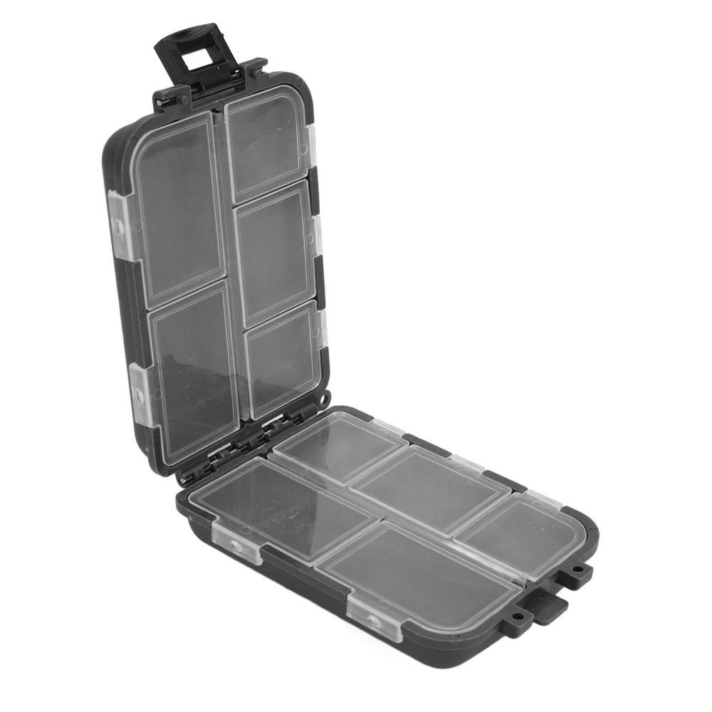 3PCS 10 Compartments Fishing Tackle Box Waterproof Fishing Hook Case Travel Fishing