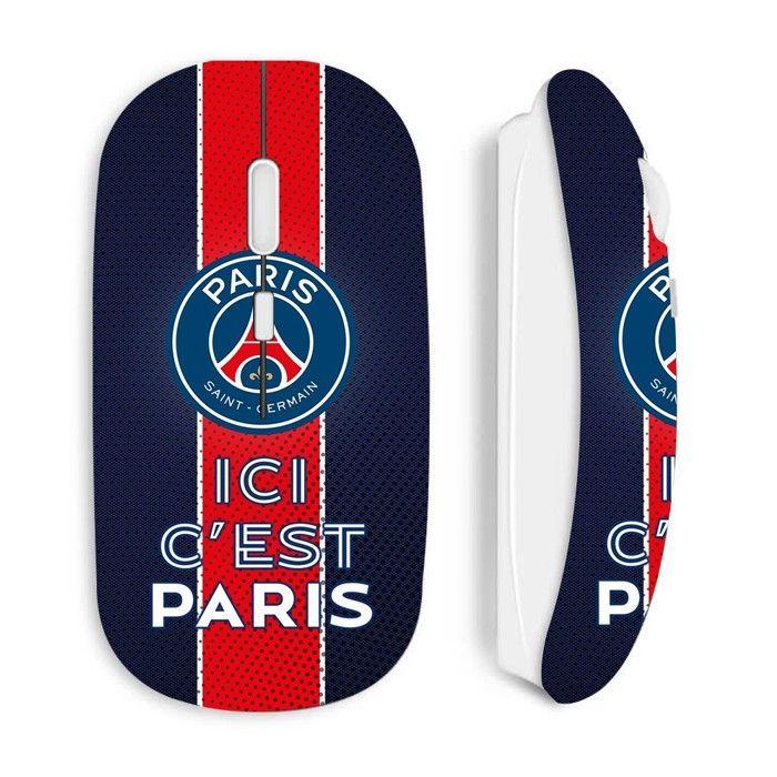 Souris sans fil - MANIACASE - PSG - Blanc - Optique - 70 g