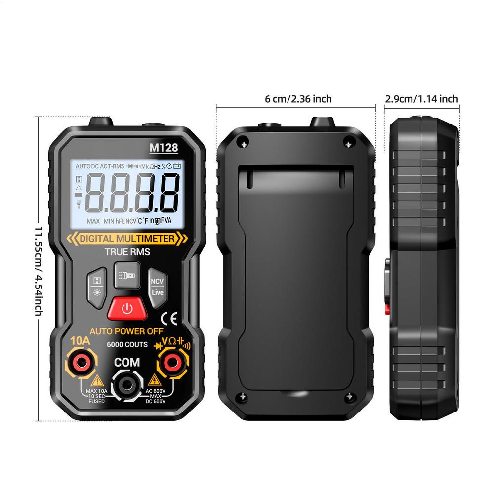 Multimeter Tester 6000 Counts Smart Voltage Tester Measuring Instruments For Construction Solar Industrial Car Circuit
