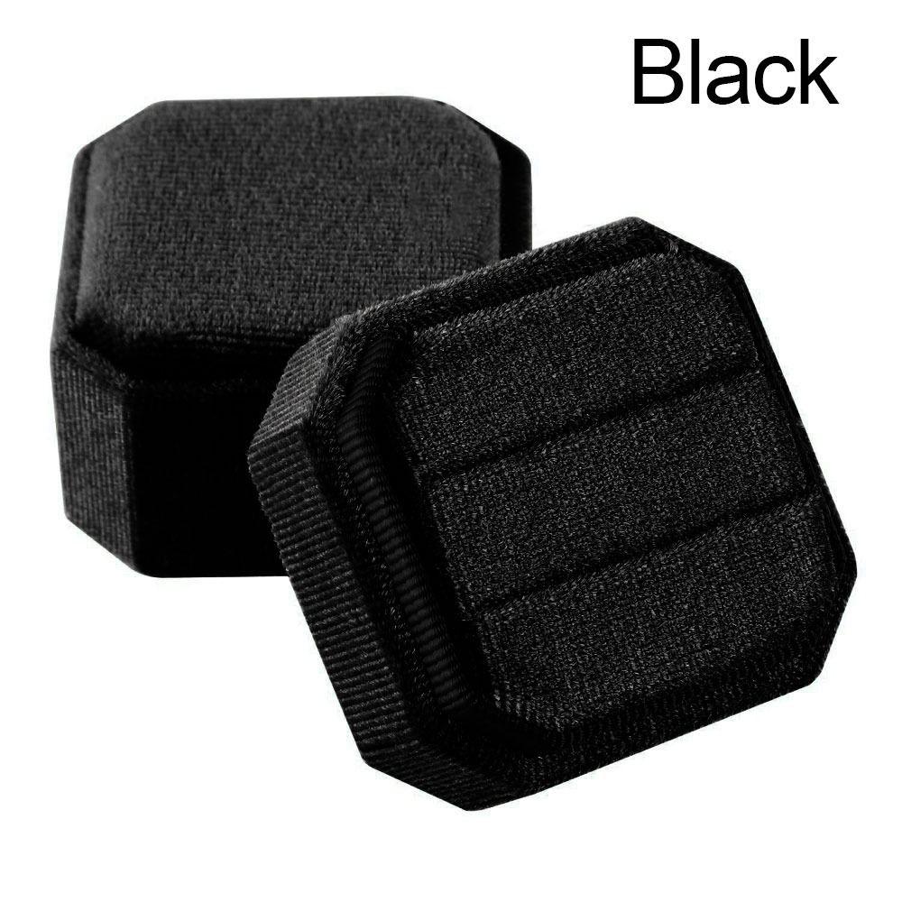 Octagon Square Jewelry Box Velvet Ring Display Box Portable Packing Box  Engagement