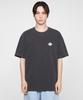 GRAVER [Unisex] Small Cloud Smile Pigment Short Sleeve T-Shirt_Black Charcoal