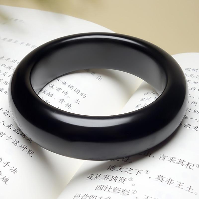 15 мм натуральный хотанский нефритовый чернильный нефритовый браслет модный браслет с изумрудом нефритовый браслет женский подарок