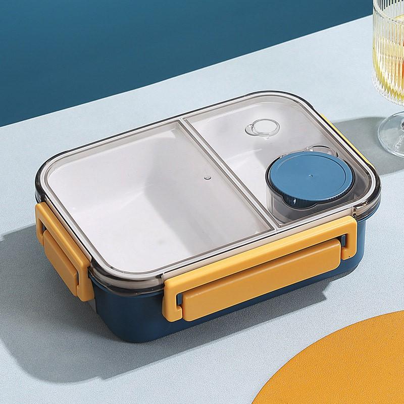 Microwave-Safe Bento Box With Leakproof Compartments PP Lunch Container Office Workers Students 2/3-Compartment Design