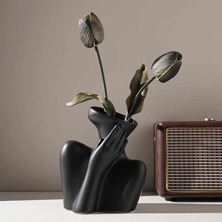 Unique Design Body Shape Vase Ceramic Modern Body Art Vase Home Decor Creative Flower Pot Living Room Decoration Vases