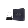 Coach Сумка Studio 20 Багет Однотонная Кожаная Сумка на Плечо с Клапаном на Кнопке Логотип C Женские Сумки Черный CE331-V5BLK