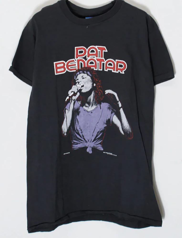 Pat Benatar Singing Music Black Tee Shirt Cotton S-5XL