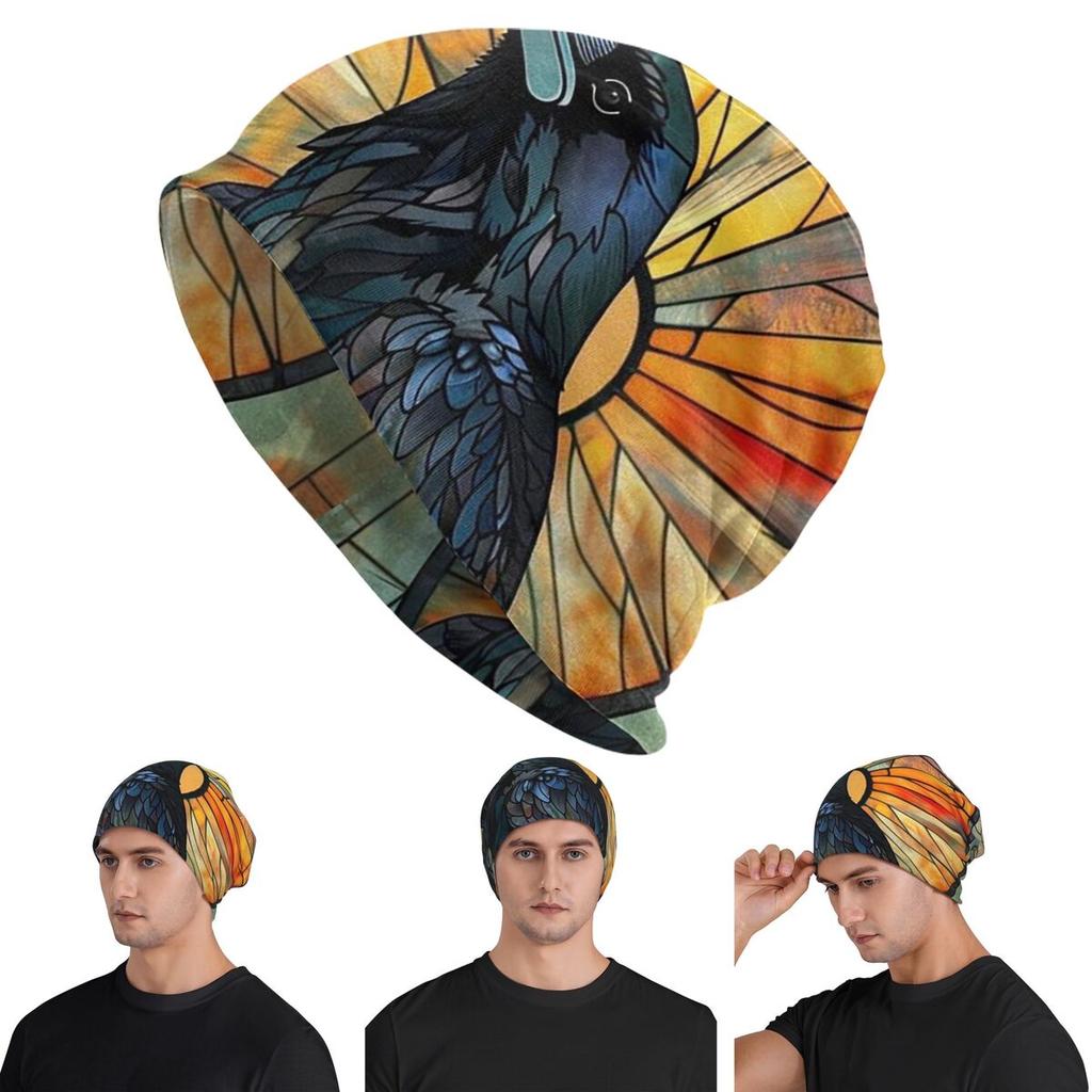 Enigmatic Ravens Unisex Adult Beanies Caps Knitted Bonnet Hat Warm Fashion Autumn Winter Outdoor Skullies Hats