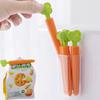 5 шт. Щипцы для запечатывания пищевых пакетов, зажим в форме моркови, влагостойкие кухонные аксессуары для хранения свежести, наклейка на холодильник