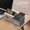 7-в-1 Bluetooth-колонка, беспроводная зарядная станция, умные часы с откидным ЖК-дисплеем, лампа заката и белый шум для сна, аккумулятор 4000 мАч