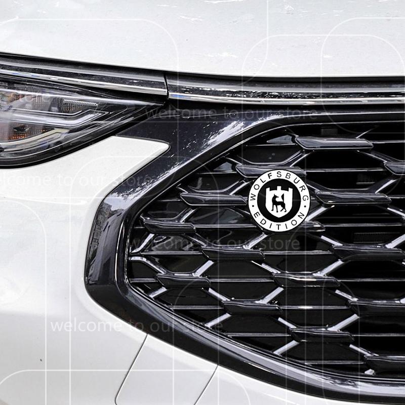 3D Wolfsburg Edition Car Sticker Front Grille Zinc Alloy Emblem For Golf Touareg Touran Body Accessories Rear Trunk Badge Decal
