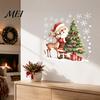Removable Decorative Film for Furniture Christmas Santa Claus/Snowman Static Glass Stickers, Windows Clings, PVC Waterproof Wall Remodeling