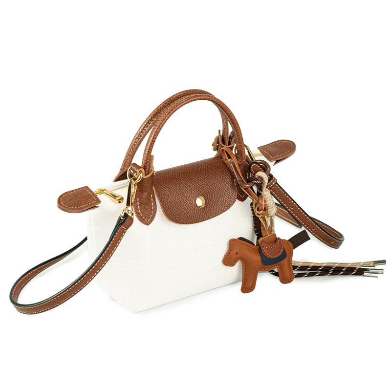 Dior Сумка [Индивидуальная косметичка] Холст Coluli Pony, Сладкая и Изысканная, Милая и Нежная, Элегантная, Девочковая, Для свиданий, Для поездок на работу, Белая ткань,
